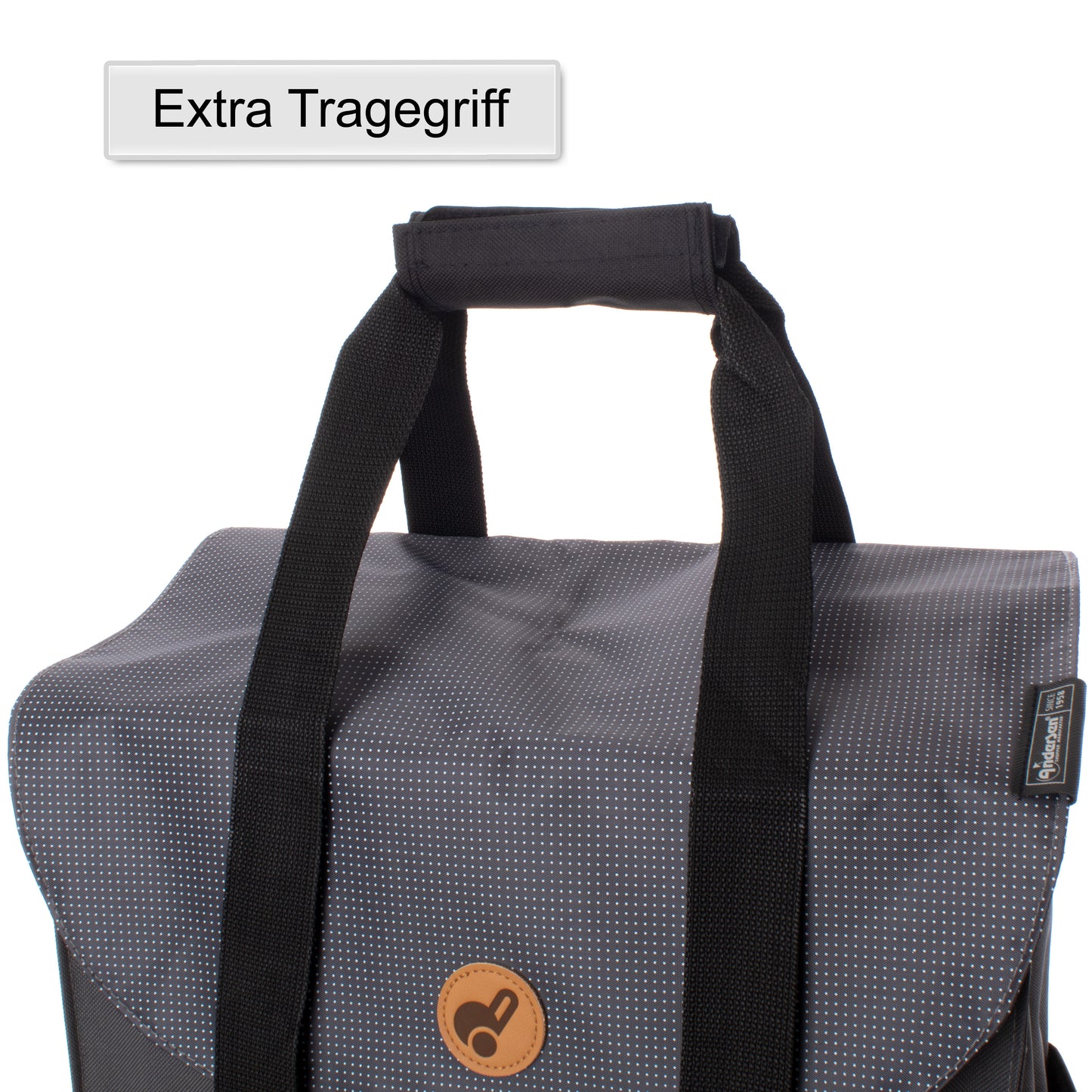 Exklusiv Andersen Einkaufstrolley - Treppensteiger Royal Shopper Stahlgestell Wismar silbergrau 45L leichtlaufende abnehmbare Räder - 13 cm