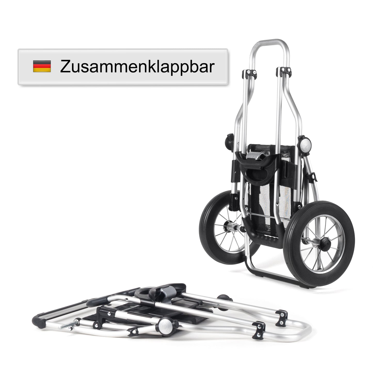 Royal Shopper Senta grau leichtlaufende abnehmbare Räder - 25 cm