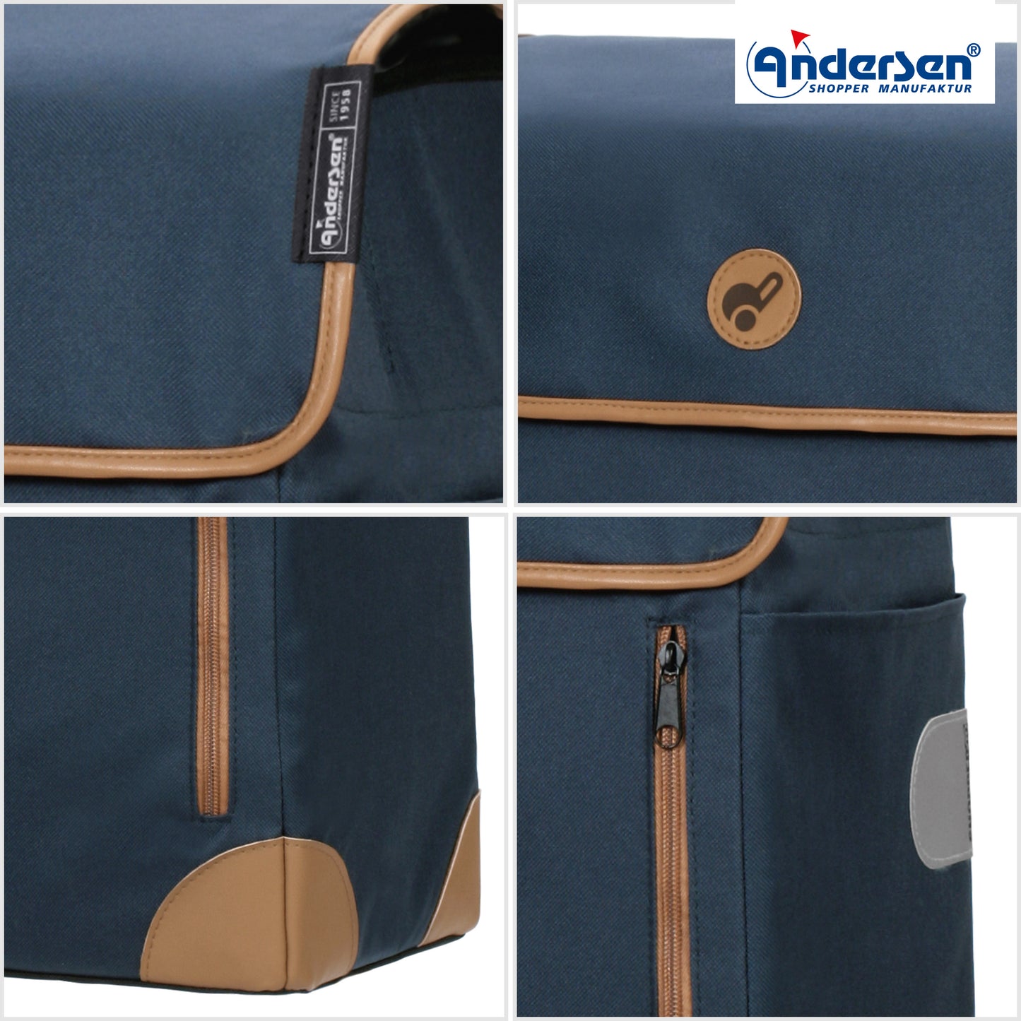 Scala Shopper Weda blau leichtlaufende abnehmbare Räder - 15 cm