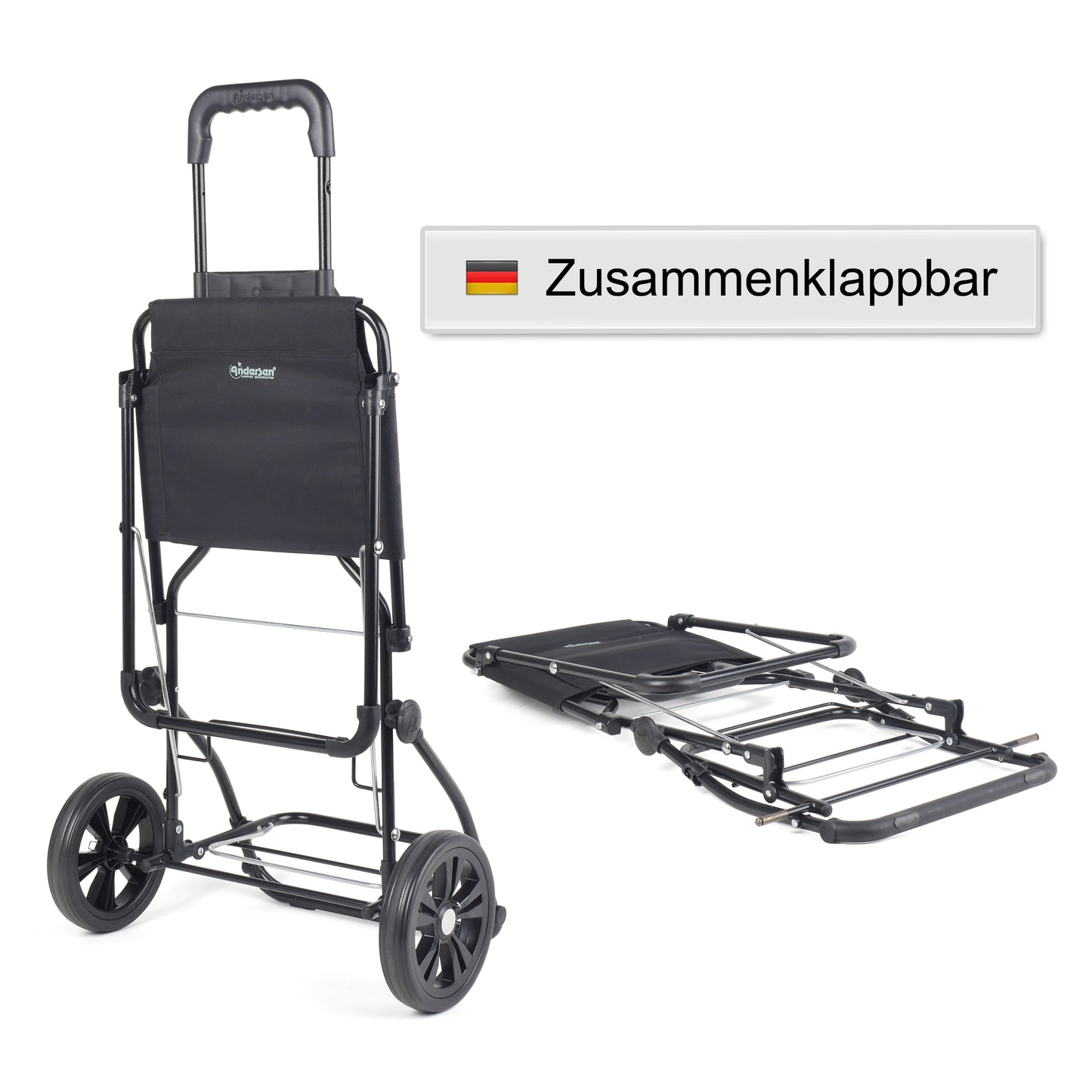 Komfort Shopper Ture blau leichtlaufende abnehmbare Räder - 20 cm