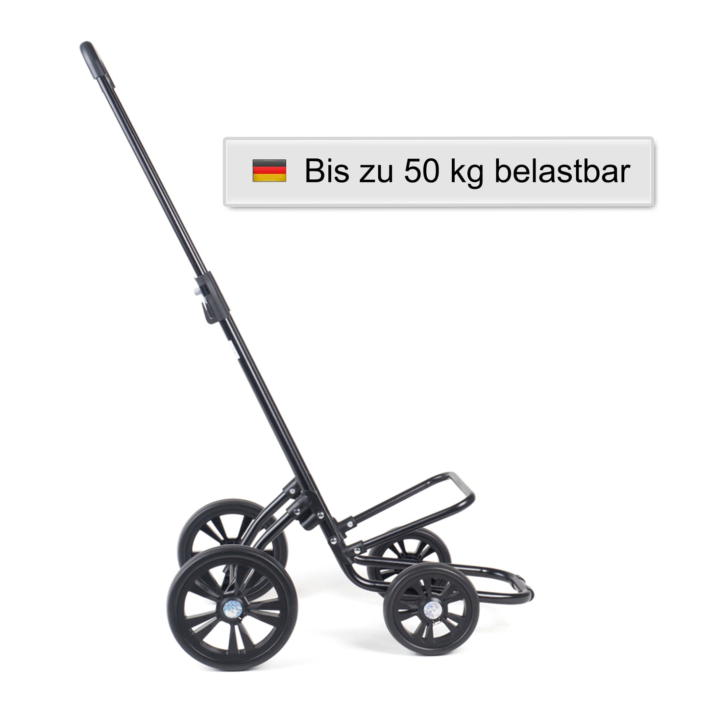 Quattro Shopper Senta 2.0 schwarz leichtlaufende abnehmbare Räder - 20 cm