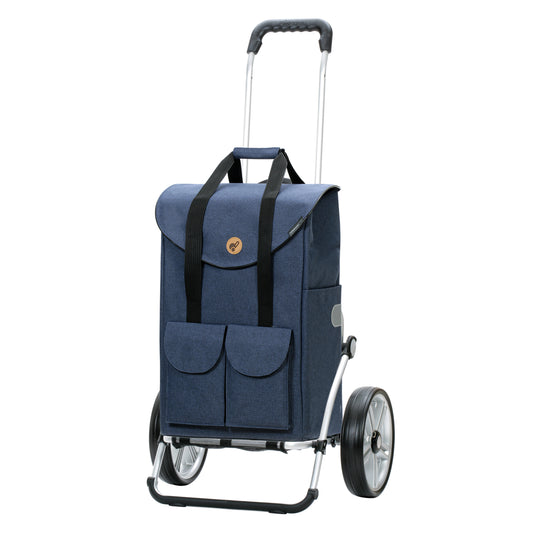 Royal Shopper Jacob blau kugelgelagerte leichtlaufende abnehmbare Räder - 25 cm