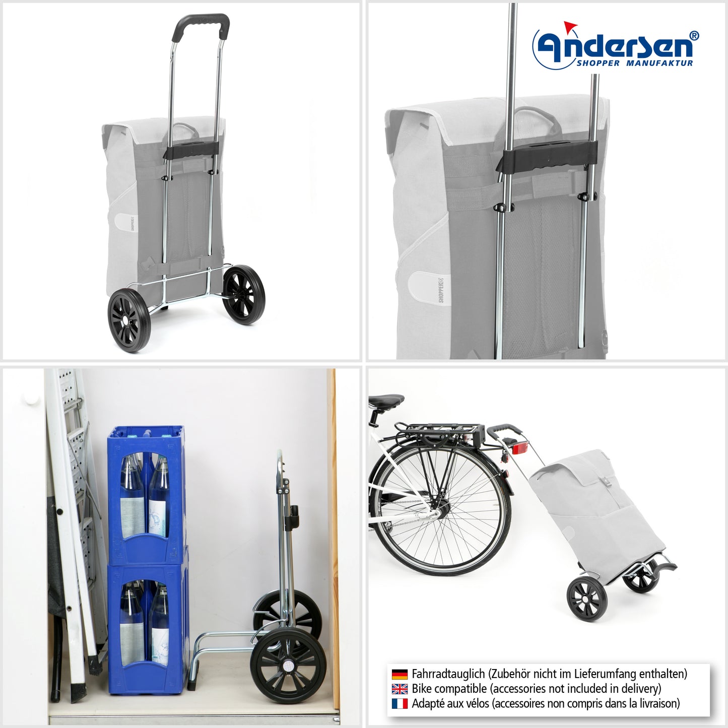 Campus Shopper Walker blau leichtlaufende abnehmbare Räder - 20 cm