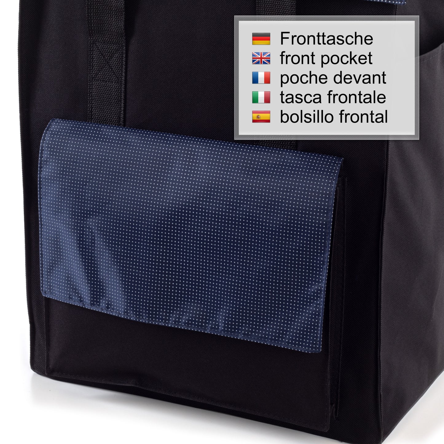 Royal Shopper Steel Vektor blau leichtlaufende abnehmbare Räder - 25 cm