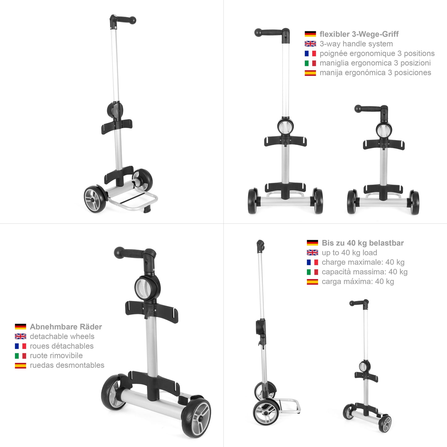 Unus Shopper Pepe flieder kugelgelagerte leichtlaufende - 17 cm