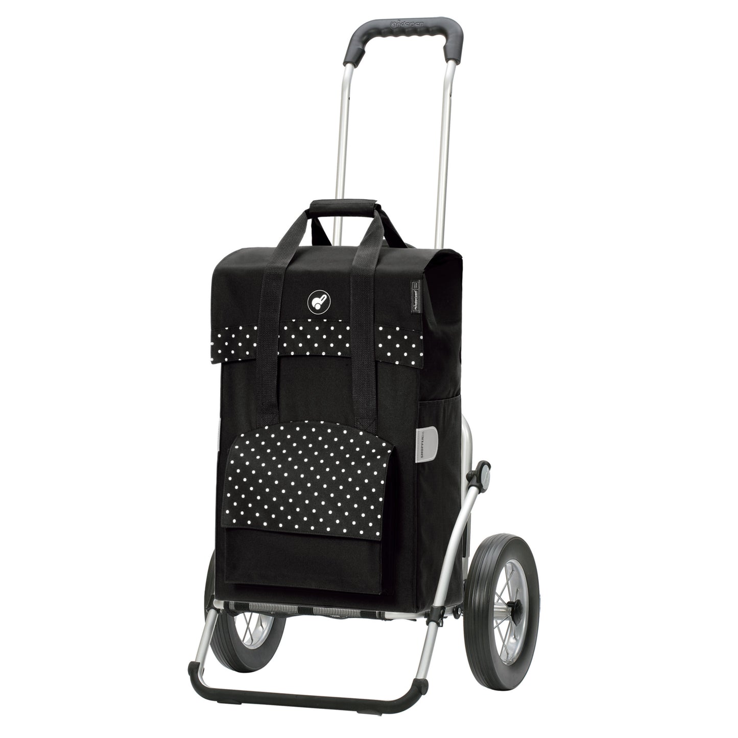 Royal Shopper Polly schwarz leichtlaufende abnehmbare Räder - 25 cm