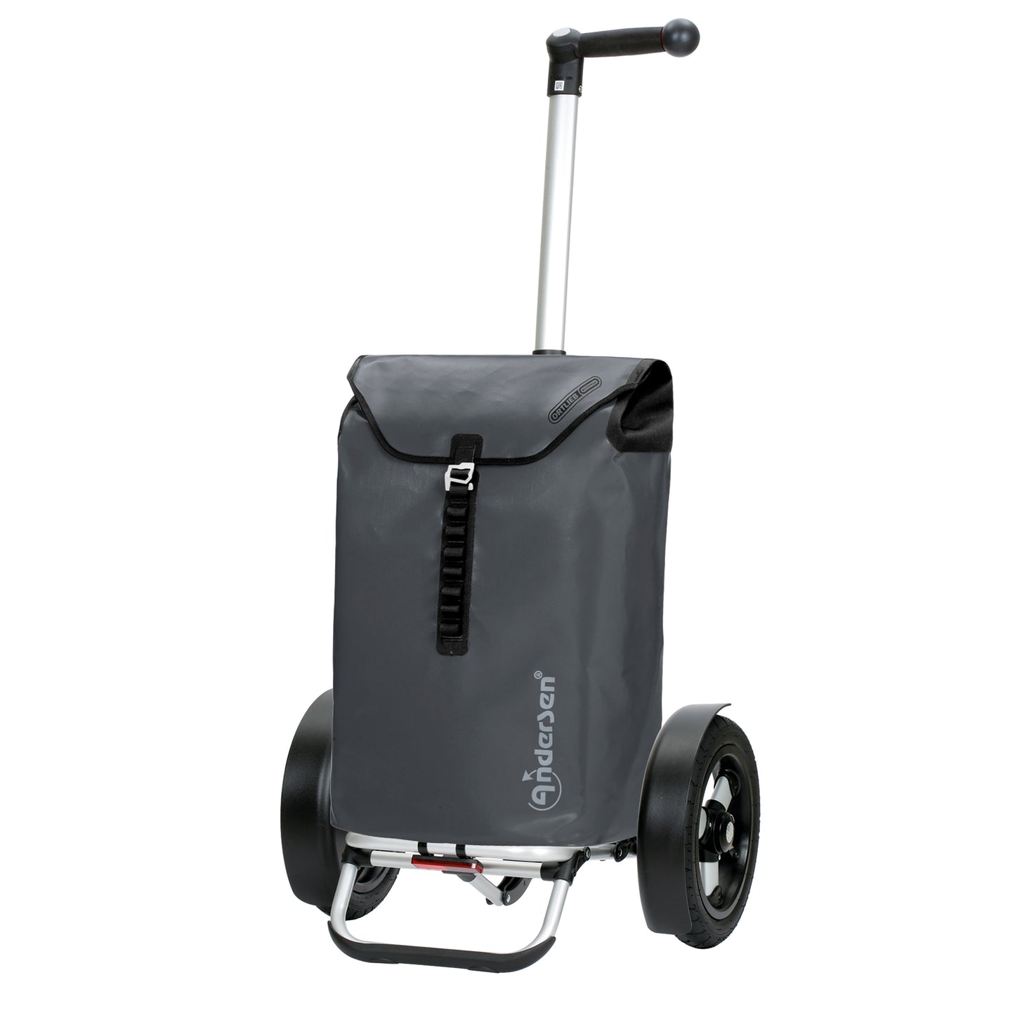 Tura Shopper Ortlieb anthrazit luftbereifte leichtlaufende abnehmbare Räder - 29 cm