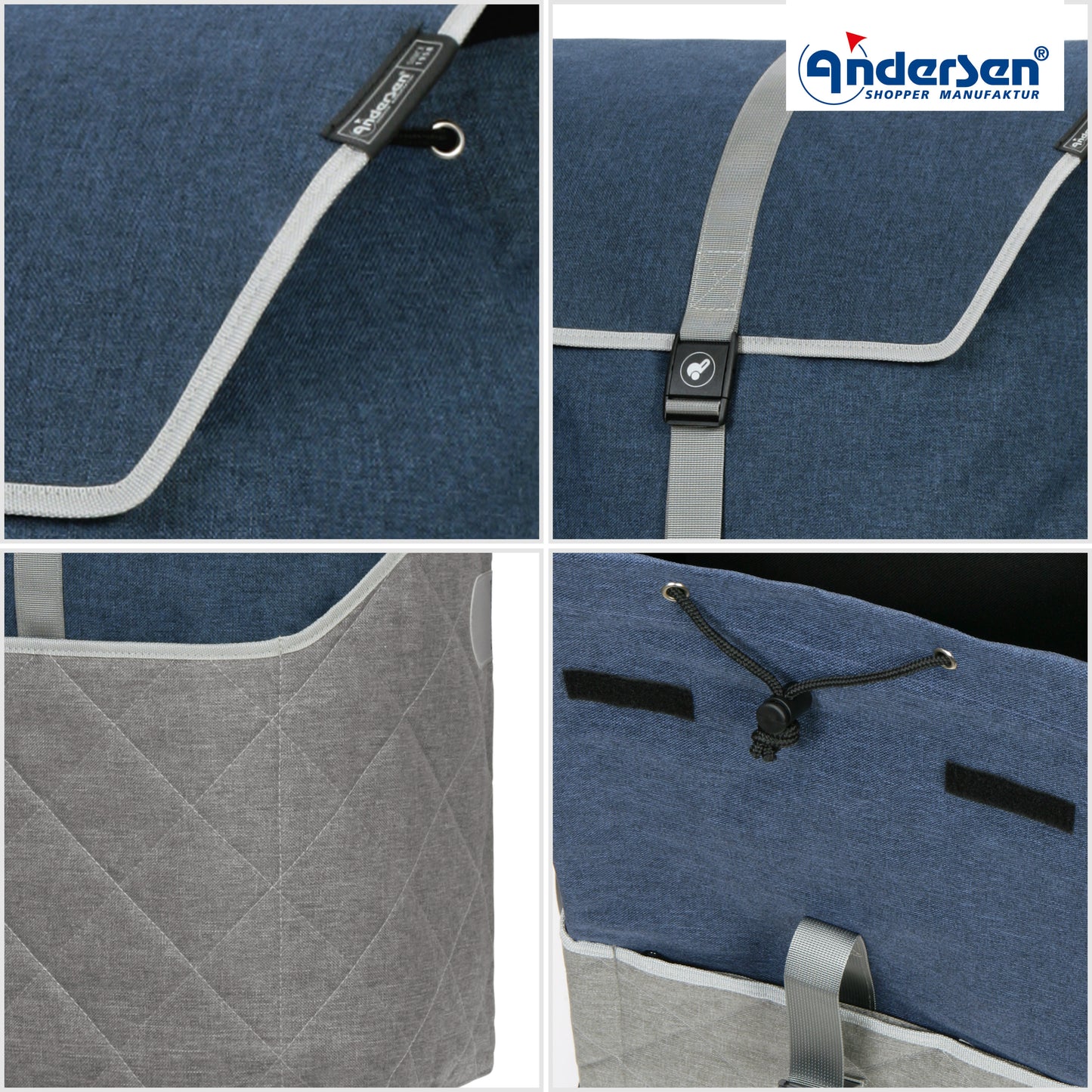 Tura Shopper Lasse blau kugelgelagerte leichtlaufende abnehmbare Räder - 29 cm