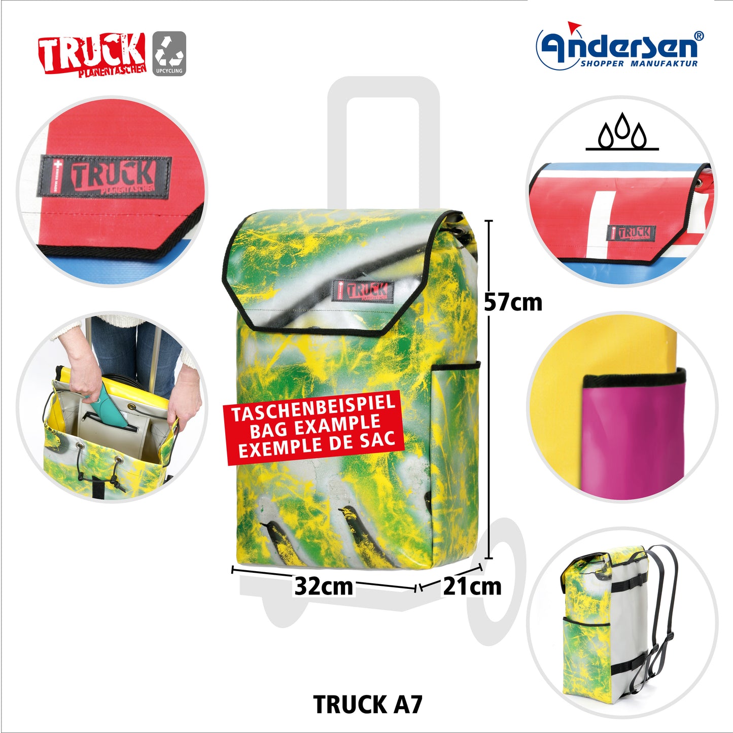 Unus Shopper Truck A7 kugelgelagerte leichtlaufende - 17 cm